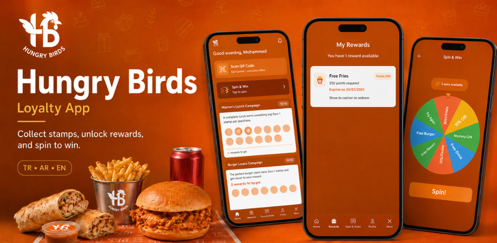 Hungry Birds loyalty app screenshot